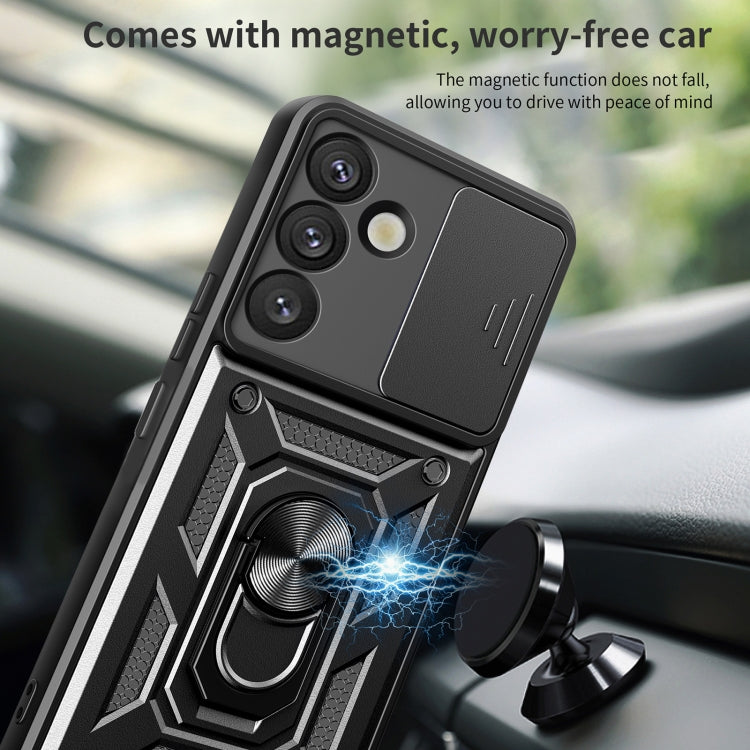 For Samsung Galaxy S25+ 5G Sliding Camera Cover Design TPU+PC Phone Case(Gold) - Galaxy S25+ 5G Cases by PMC Jewellery | Online Shopping South Africa | PMC Jewellery | Buy Now Pay Later Mobicred