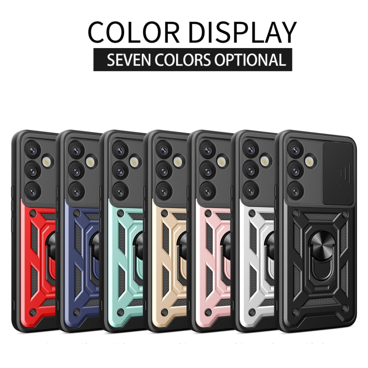 For Samsung Galaxy S25+ 5G Sliding Camera Cover Design TPU+PC Phone Case(Rose Gold) - free shipping - PMC Jewellery - Order now!