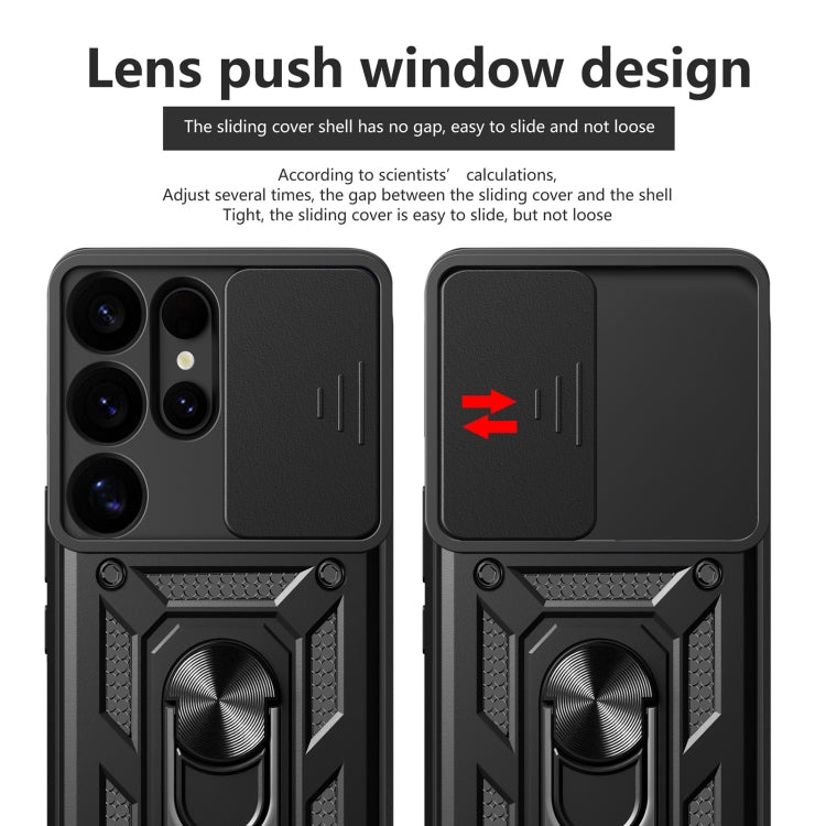 For Samsung Galaxy S25 Ultra 5G Sliding Camera Cover Design TPU+PC Phone Case(Black) - Galaxy S25 Ultra 5G Cases by PMC Jewellery | Online Shopping South Africa | PMC Jewellery | Buy Now Pay Later Mobicred