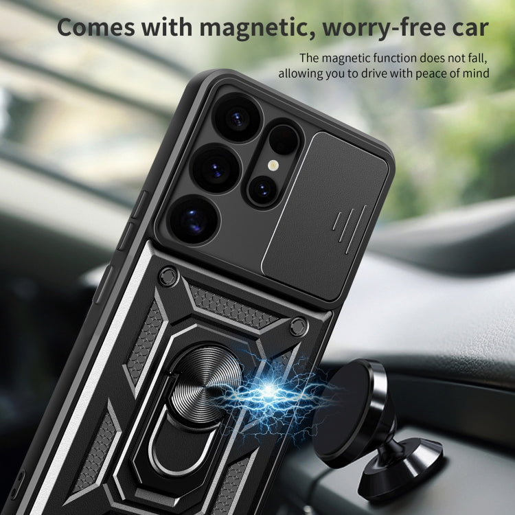 For Samsung Galaxy S25 Ultra 5G Sliding Camera Cover Design TPU+PC Phone Case(Gold) - Galaxy S25 Ultra 5G Cases by PMC Jewellery | Online Shopping South Africa | PMC Jewellery | Buy Now Pay Later Mobicred