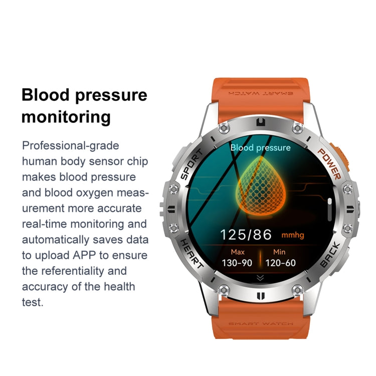 K65 1.43 inch Bluetooth Call Smart Watch, Support Heart Rate / Blood Oxygen(Black) - Smart Watches by PMC TechLife | Online Shopping South Africa | PMC TechLife | Buy Now Pay Later Mobicred