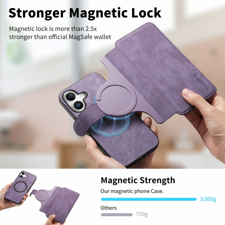 For iPhone 16 CaseNeo MagSafe RFID Anti-theft Retro Leather Phone Case(Purple) - iPhone 16 Cases by CaseNeo | Online Shopping South Africa | PMC Jewellery | Buy Now Pay Later Mobicred