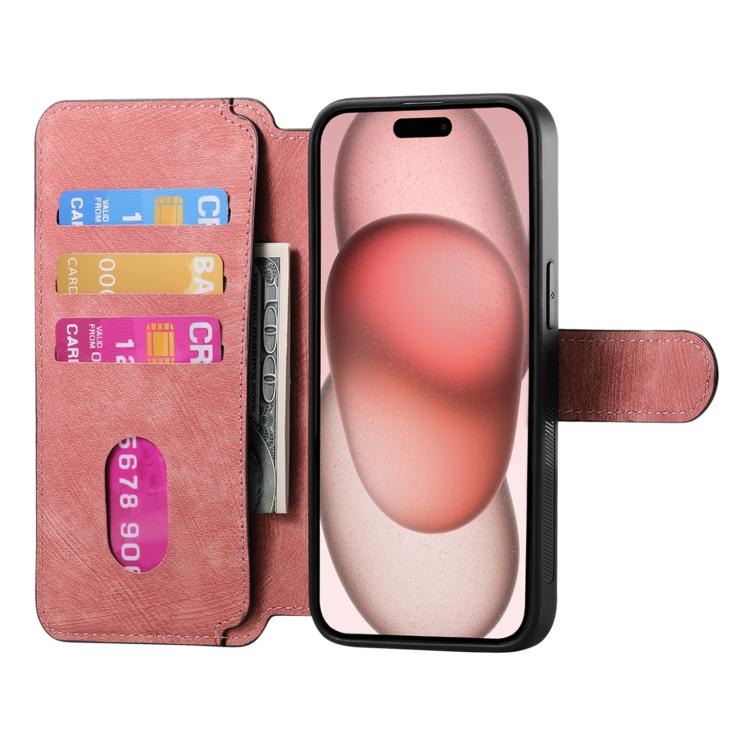 For iPhone 16e CaseNeo MagSafe RFID Anti-theft Retro Leather Phone Case(Pink) - free shipping - PMC TechLife - Order now!