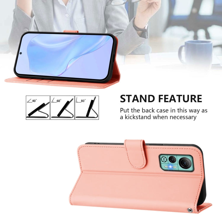 For Ulefone Note 14 Skin Feel Solid Color Leather Phone Case with Lanyard(Pink) - Ulefone Cases by PMC Jewellery | Online Shopping South Africa | PMC Jewellery | Buy Now Pay Later Mobicred