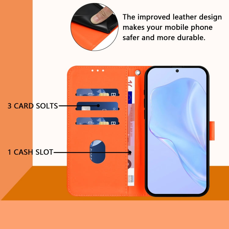 For Ulefone Note 17 Pro Skin Feel Solid Color Leather Phone Case with Lanyard(Orange) - Ulefone Cases by PMC Jewellery | Online Shopping South Africa | PMC Jewellery | Buy Now Pay Later Mobicred