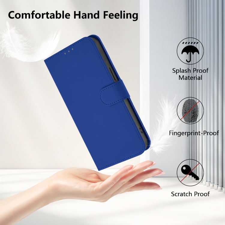 For Ulefone Note 17 Pro Skin Feel Solid Color Leather Phone Case with Lanyard(Dark Blue) - Ulefone Cases by PMC Jewellery | Online Shopping South Africa | PMC Jewellery | Buy Now Pay Later Mobicred