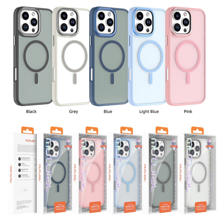 For iPhone 16 Pro Max Mutural Skin Feel Series Frosted MagSafe Magnetic Phone Case(Grey) - free shipping - PMC Jewellery - Order now!