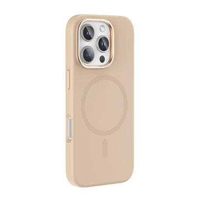 For iPhone 16 Pro Max Mutural Karen Series Liquid Silicone MagSafe Magnetic Phone Case(Desert Gold) - iPhone 16 Pro Max Cases by Mutural | Online Shopping South Africa | PMC Jewellery | Buy Now Pay Later Mobicred