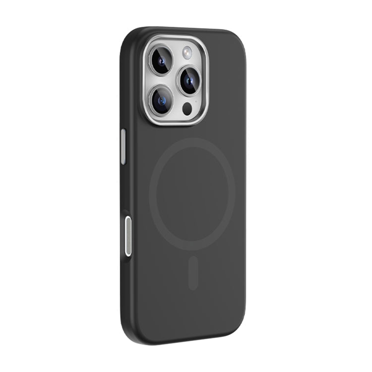 For iPhone 16 Pro Max Mutural Karen Series Liquid Silicone MagSafe Magnetic Phone Case(Black) - free shipping - PMC Jewellery - Order now!