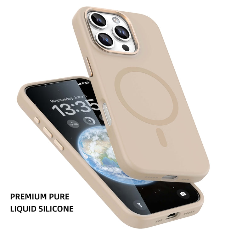 For iPhone 16 Mutural Karen Series Liquid Silicone MagSafe Magnetic Phone Case(Desert Gold) - iPhone 16 Cases by Mutural | Online Shopping South Africa | PMC Jewellery | Buy Now Pay Later Mobicred