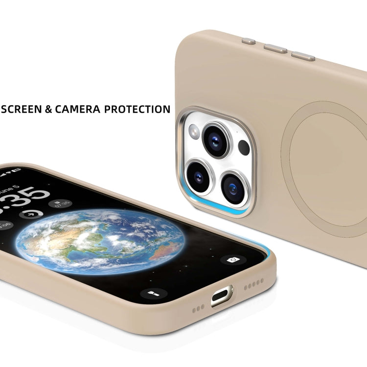 For iPhone 16 Pro Max Mutural Karen Series Liquid Silicone MagSafe Magnetic Phone Case(Desert Gold) - iPhone 16 Pro Max Cases by Mutural | Online Shopping South Africa | PMC Jewellery | Buy Now Pay Later Mobicred