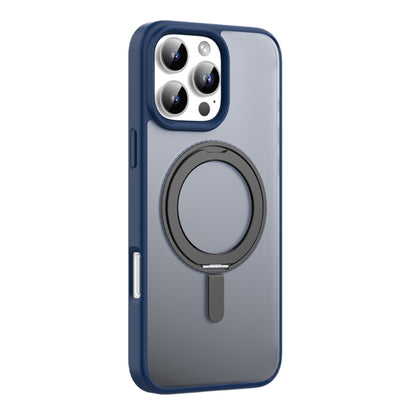 For iPhone 16 Pro Mutural Armor Series MagSafe Magnetic Holder Phone Case(Blue) - iPhone 16 Pro Cases by Mutural | Online Shopping South Africa | PMC Jewellery | Buy Now Pay Later Mobicred