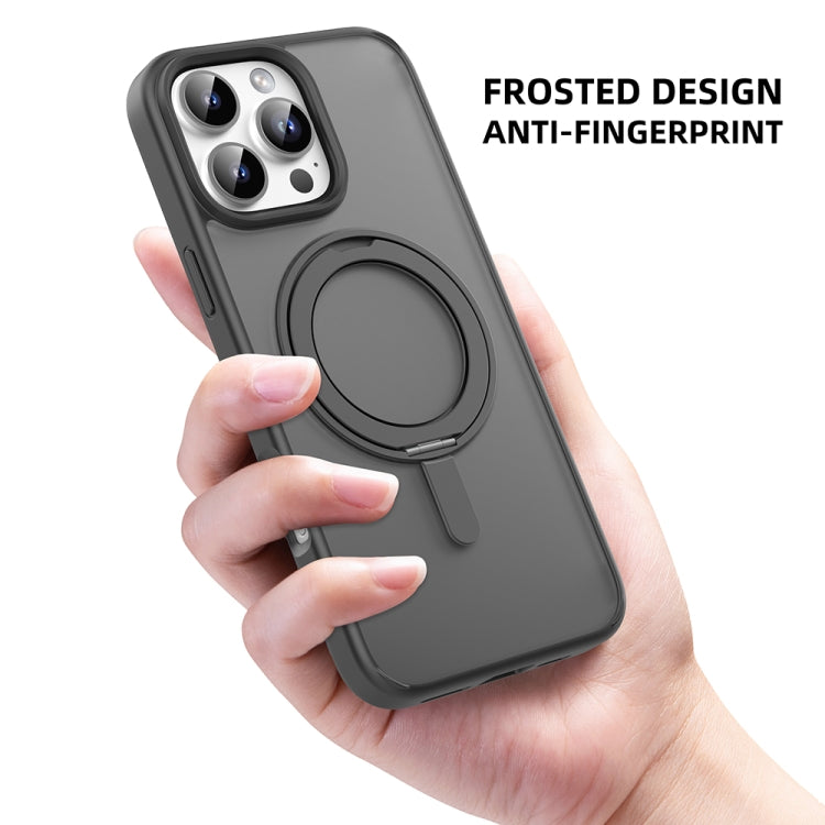 For iPhone 16 Pro Mutural Armor Series MagSafe Magnetic Holder Phone Case(Black) - iPhone 16 Pro Cases by Mutural | Online Shopping South Africa | PMC Jewellery | Buy Now Pay Later Mobicred