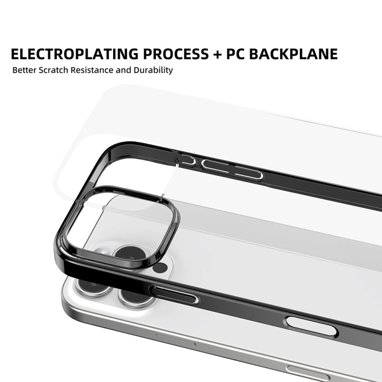 For iPhone 16 Pro Max Mutural Jiantou Series Electroplating Hybrid PC Phone Case(Silver) - free shipping - PMC Jewellery - Order now!