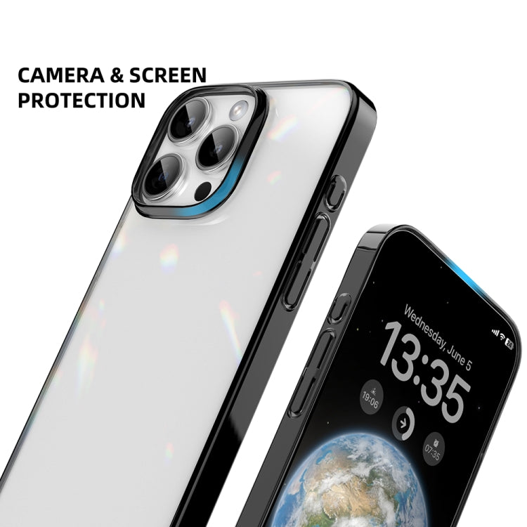 For iPhone 16 Pro Max Mutural Jiantou Series Electroplating Hybrid PC Phone Case(Dark Blue) - iPhone 16 Pro Max Cases by Mutural | Online Shopping South Africa | PMC Jewellery | Buy Now Pay Later Mobicred