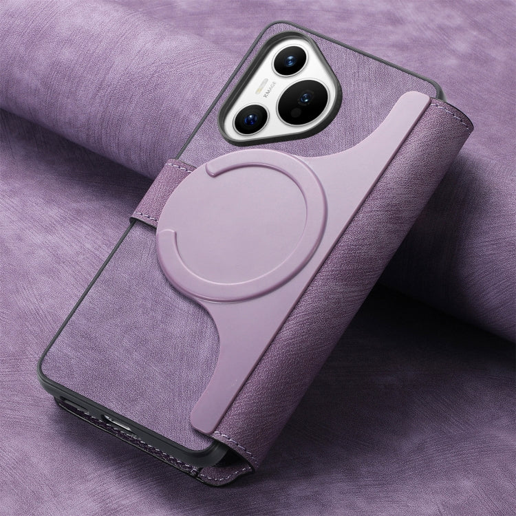 For Huawei Pura 70 CaseNeo MagSafe RFID Anti-theft Retro Leather Phone Case(Purple) - Huawei Cases by CaseNeo | Online Shopping South Africa | PMC Jewellery | Buy Now Pay Later Mobicred