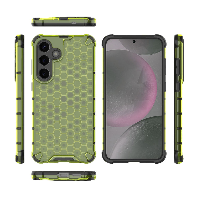 For Samsung Galaxy S25 5G Honeycomb Shockproof Phone Case(Green) - Galaxy S25 5G Cases by PMC Jewellery | Online Shopping South Africa | PMC Jewellery | Buy Now Pay Later Mobicred