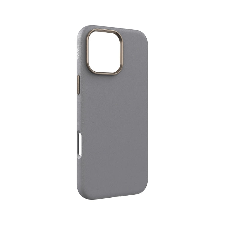 For iPhone 16 Pro TOTU PC-17 Mulsanne Series Plain Leather MagSafe Magnetic Phone Case(Titanium) - iPhone 16 Pro Cases by TOTUDESIGN | Online Shopping South Africa | PMC Jewellery | Buy Now Pay Later Mobicred