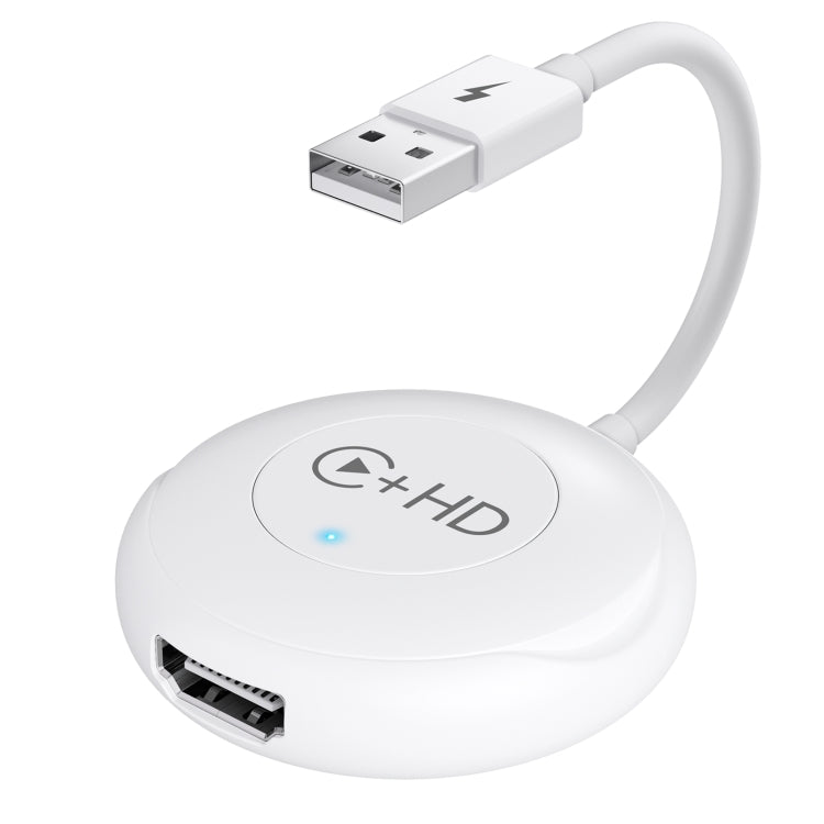 USB and HDMI Wired to Wireless CarPlay Auto Adapter, Specification:Round(White) - free shipping - PMC Jewellery - Order now!