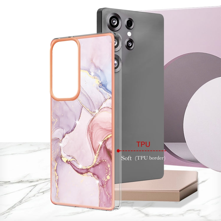 For Samsung Galaxy S25 Ultra 5G Electroplating Marble Pattern Dual-side IMD TPU Shockproof Phone Case(Rose Gold 005) - Galaxy S25 Ultra 5G Cases by PMC Jewellery | Online Shopping South Africa | PMC Jewellery | Buy Now Pay Later Mobicred