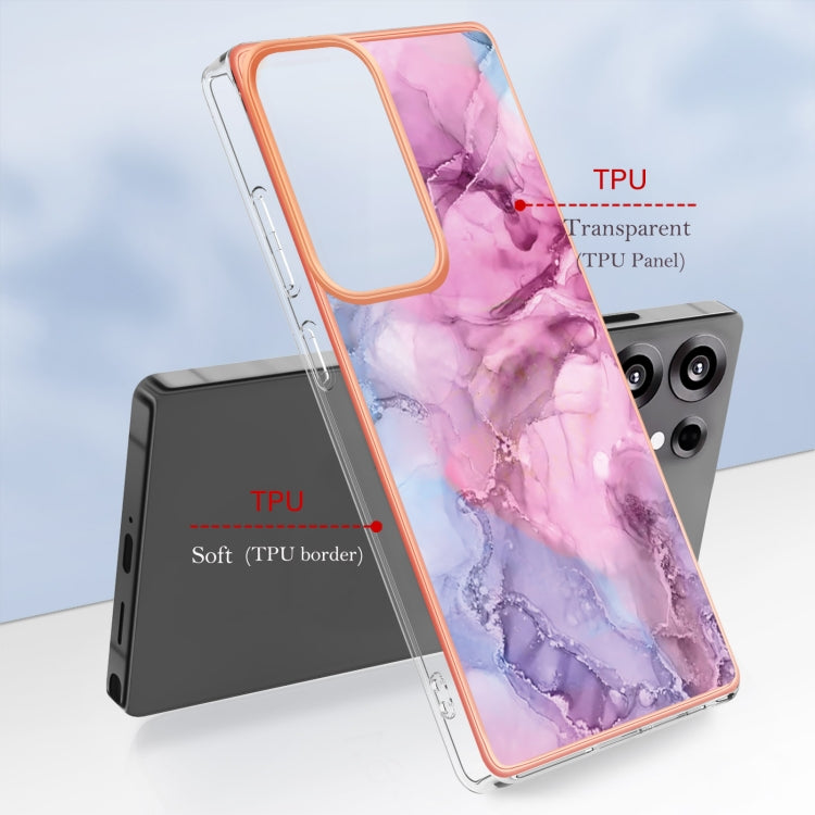 For Samsung Galaxy S25 Ultra 5G Electroplating Marble Dual-side IMD Phone Case(Pink 013) - Galaxy S25 Ultra 5G Cases by PMC Jewellery | Online Shopping South Africa | PMC Jewellery | Buy Now Pay Later Mobicred