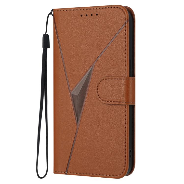 For iPhone 17 Air Triangle Pattern Buckle Clasp Leather Phone Case(Brown) - free shipping - PMc TechLife - Order now!