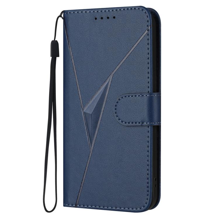 For iPhone 17 Pro Triangle Pattern Buckle Clasp Leather Phone Case(Royal Blue) - free shipping - PMc TechLife - Order now!
