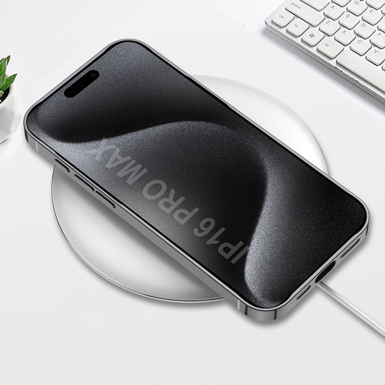 For iPhone 16 Pro Max GKK Plating Leather Wave MagSafe Phone Case(Titanium Gray) - iPhone 16 Pro Max Cases by GKK | Online Shopping South Africa | PMC Jewellery | Buy Now Pay Later Mobicred