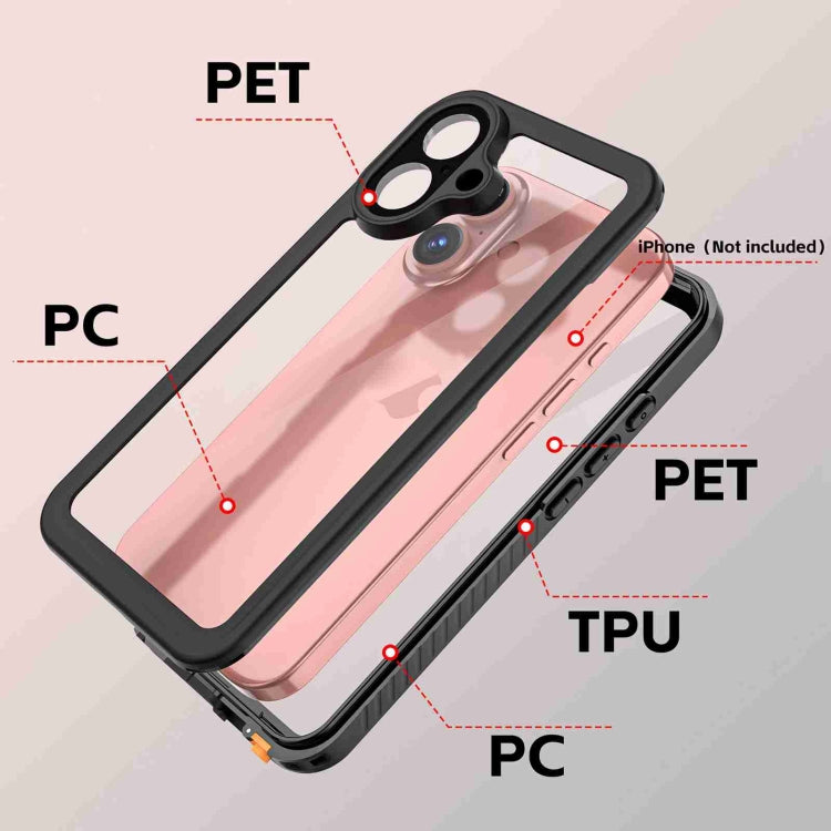 For iPhone 16 Plus RedPepper IP68 Waterproof Triple-proof Phone Case(Black) - free shipping - PMC Jewellery - Order now!