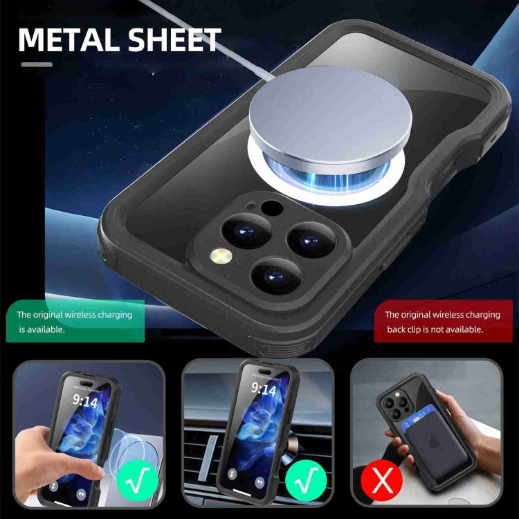 For iPhone 16 Pro RedPepper IP68 Waterproof Triple-proof MagSafe Phone Case(Black) - free shipping - PMC Jewellery - Order now!