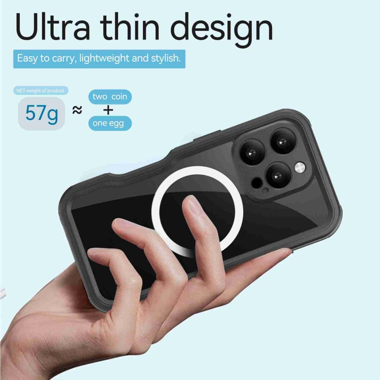 For iPhone 16 Pro RedPepper IP68 Waterproof Triple-proof MagSafe Phone Case(Black) - free shipping - PMC Jewellery - Order now!