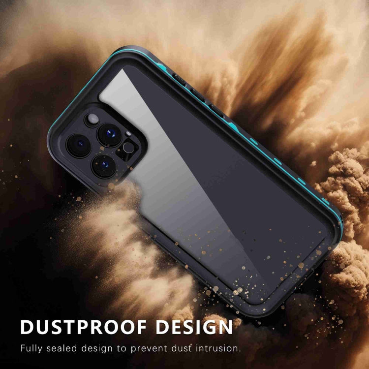 For iPhone 16 Pro RedPepper Transparent Dot IP68 Waterproof Triple-proof Phone Case(Black Blue) - free shipping - PMC Jewellery - Order now!