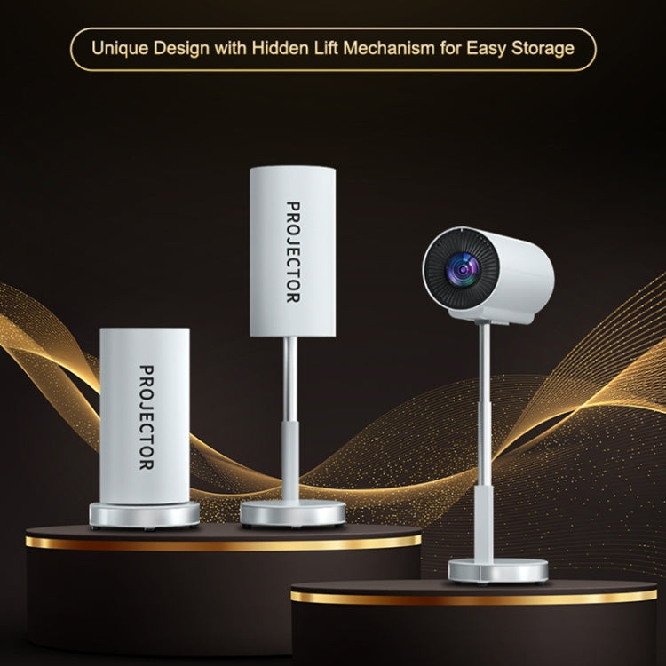 TS-3 1280x720P 260ANSI HiSilicon 352 Android 9.0 Telescopic Projector, US Plug(White) - LED Projector by PMC TechLife | Online Shopping South Africa | PMC TechLife | Buy Now Pay Later Mobicred