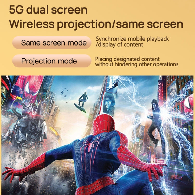 TZ-1 1080P 280ANSI HiSilicon 352 Android 9.0 Foldable PTZ Stand Projector, UK Plug(Grey) - LED Projector by PMC TechLife | Online Shopping South Africa | PMC TechLife | Buy Now Pay Later Mobicred