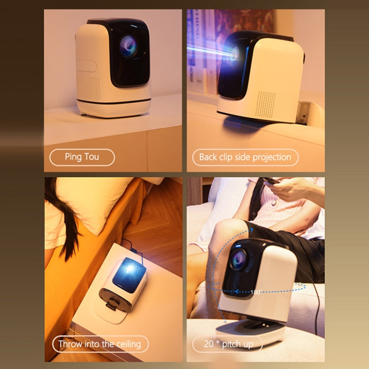 TZ-1 1080P 280ANSI HiSilicon 352 Android 9.0 Foldable PTZ Stand Projector, US Plug(Grey) - LED Projector by PMC TechLife | Online Shopping South Africa | PMC TechLife | Buy Now Pay Later Mobicred