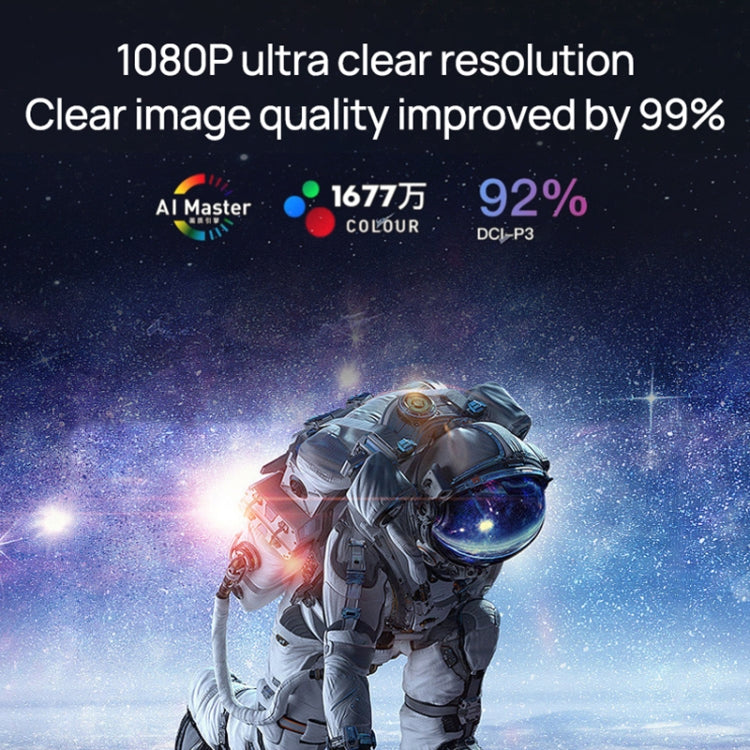 TZ-1 1080P 280ANSI HiSilicon 352 Android 9.0 Foldable PTZ Stand Projector, UK Plug(Grey) - LED Projector by PMC TechLife | Online Shopping South Africa | PMC TechLife | Buy Now Pay Later Mobicred