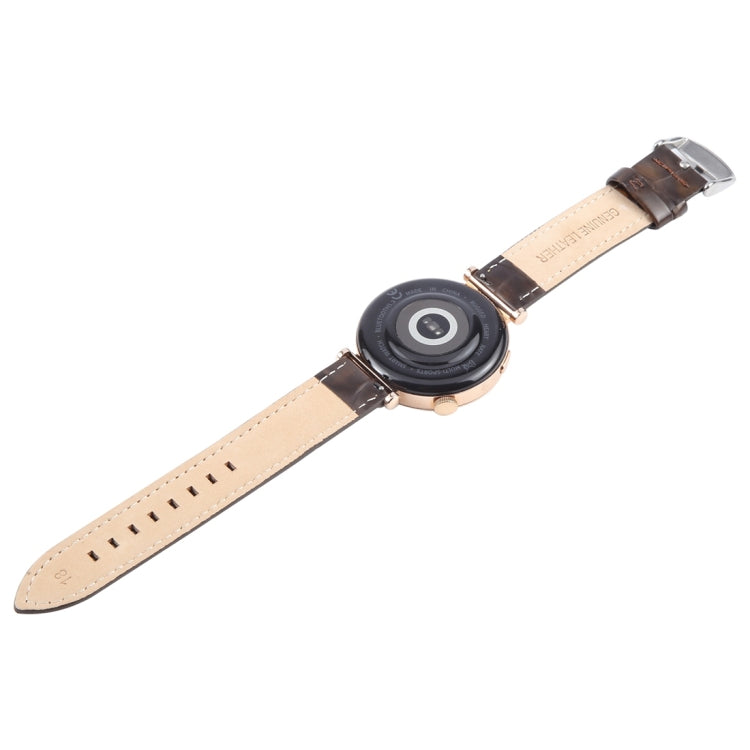 18mm Silver Steel Buckle Genuine Leather Watch Band Wristband(Coffee) - free shipping - PMc TechLife - Order now!