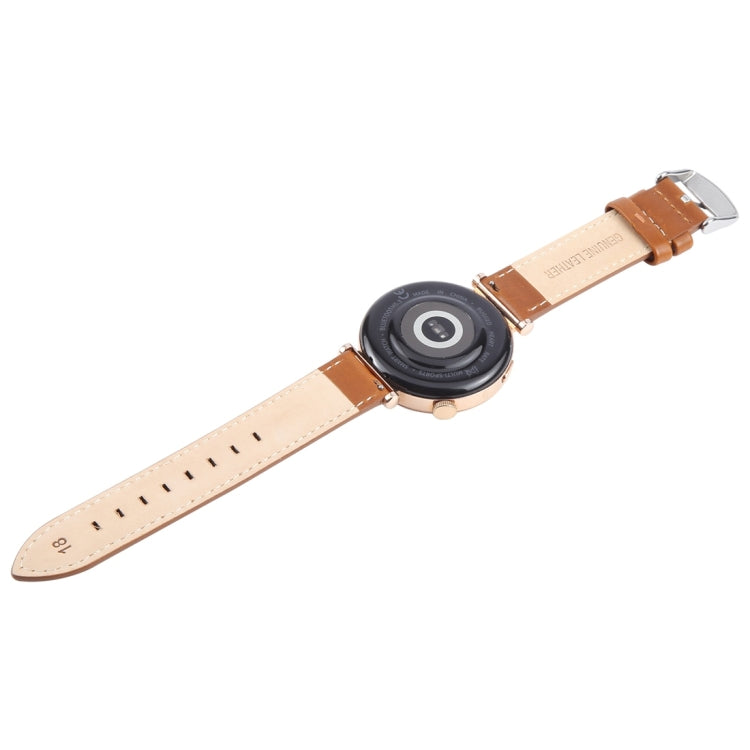18mm Silver Steel Buckle Genuine Leather Watch Band Wristband(Brown) - 18mm Bands by PMc TechLife | Online Shopping South Africa | PMc TechLife | Buy Now Pay Later Mobicred