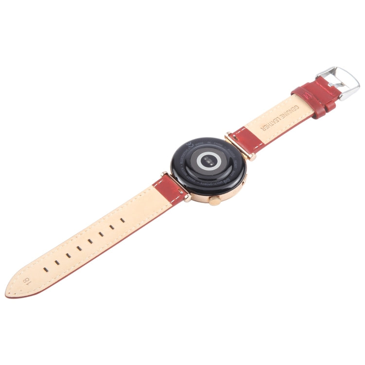 18mm Silver Steel Buckle Genuine Leather Watch Band Wristband(Red) - free shipping - PMc TechLife - Order now!