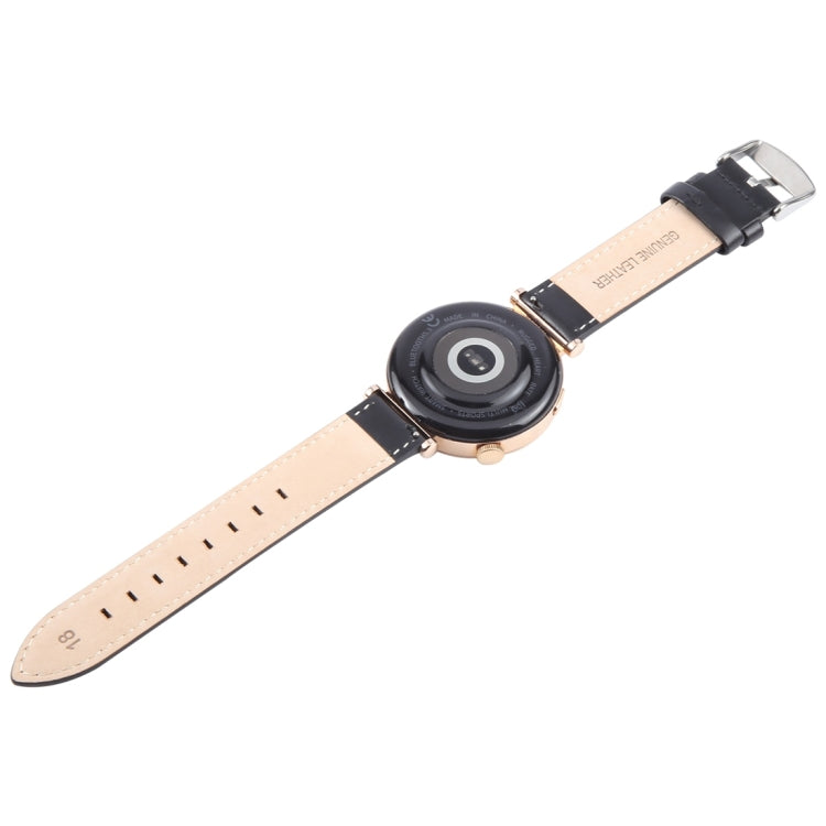 18mm Silver Steel Buckle Genuine Leather Watch Band Wristband(Black) - 18mm Bands by PMc TechLife | Online Shopping South Africa | PMc TechLife | Buy Now Pay Later Mobicred