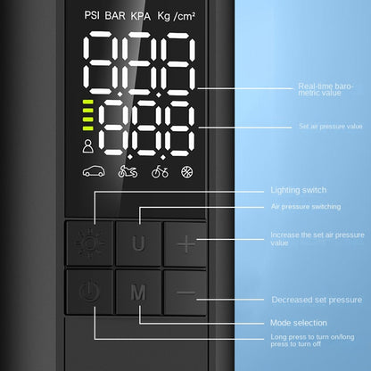 T6 Car Digital Display Portable Smart Electric Wireless Air Pump(Black) - Inflatable Pump by PMC Jewellery | Online Shopping South Africa | PMC Jewellery | Buy Now Pay Later Mobicred