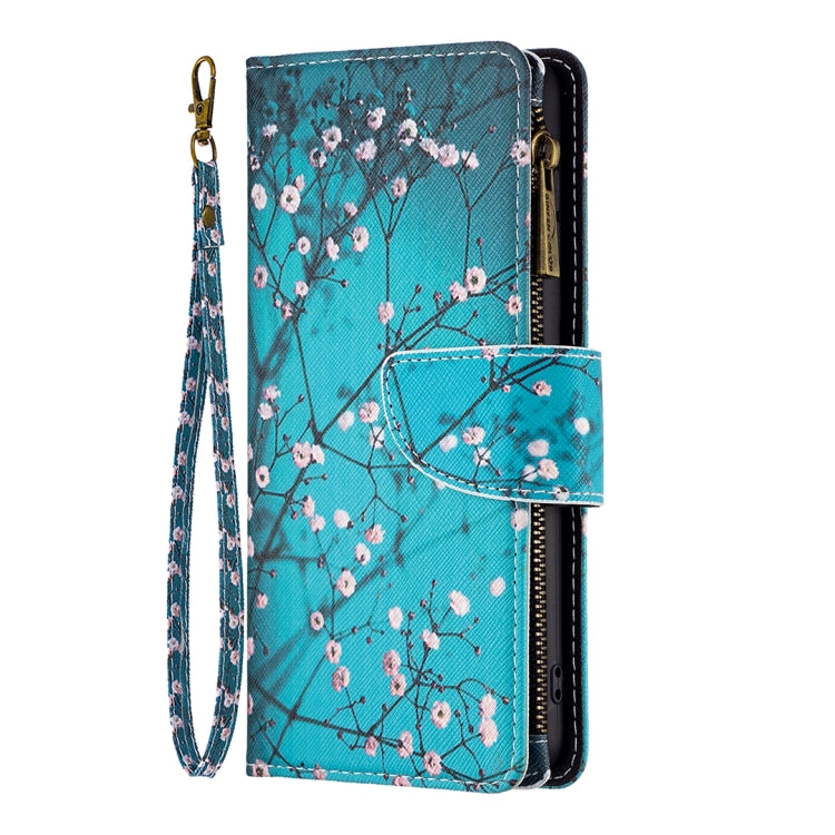 For Samsung Galaxy S25+ 5G Colored Drawing Pattern Zipper Leather Phone Case(Plum Blossom) - Galaxy S25+ 5G Cases by PMC Jewellery | Online Shopping South Africa | PMC Jewellery | Buy Now Pay Later Mobicred