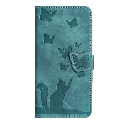 For Samsung Galaxy S25 Ultra 5G Butterfly Cat Embossing Flip Leather Phone Case(Wathet) - Galaxy S25 Ultra 5G Cases by PMC Jewellery | Online Shopping South Africa | PMC Jewellery | Buy Now Pay Later Mobicred