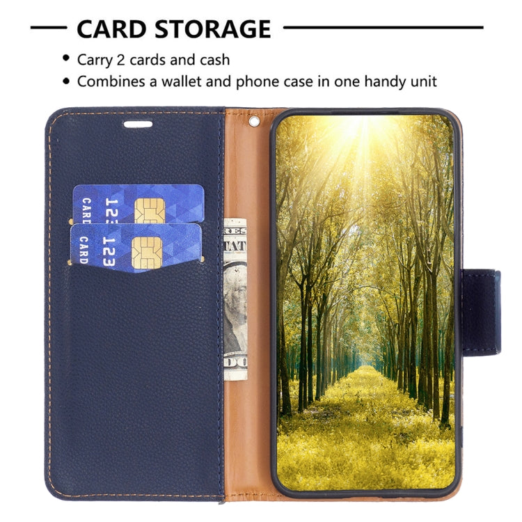For Samsung Galaxy S25+ 5G Litchi Texture Pure Color Flip Leather Phone Case(Blue) - Galaxy S25+ 5G Cases by PMC TechLife | Online Shopping South Africa | PMC TechLife | Buy Now Pay Later Mobicred