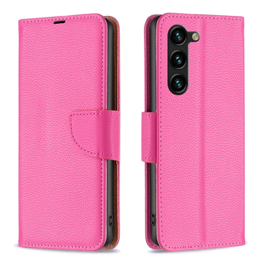 For Samsung Galaxy S25+ 5G Litchi Texture Pure Color Flip Leather Phone Case(Rose Red) - Galaxy S25+ 5G Cases by PMC Jewellery | Online Shopping South Africa | PMC Jewellery | Buy Now Pay Later Mobicred