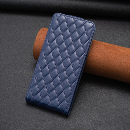 For Samsung Galaxy S25 5G Diamond Lattice Vertical Flip Leather Phone Case(Blue) - Galaxy S25 5G Cases by PMC Jewellery | Online Shopping South Africa | PMC Jewellery | Buy Now Pay Later Mobicred