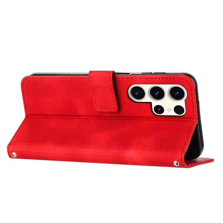 For Samsung Galaxy S25 Ultra 5G Dream Triangle Leather Phone Case with Long Lanyard(Red) - Galaxy S25 Ultra 5G Cases by PMC Jewellery | Online Shopping South Africa | PMC Jewellery | Buy Now Pay Later Mobicred