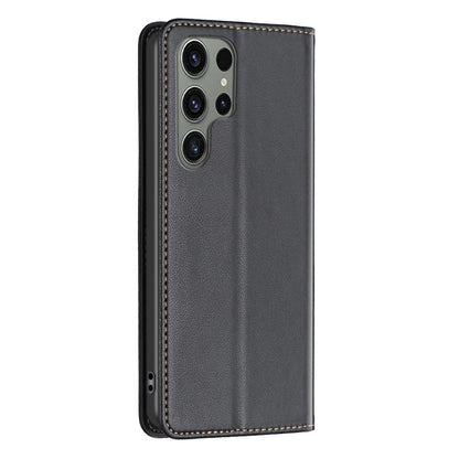 For Samsung Galaxy S25 Ultra 5G Magnetic Leather Phone Case(Black) - Galaxy S25 Ultra 5G Cases by PMC Jewellery | Online Shopping South Africa | PMC Jewellery | Buy Now Pay Later Mobicred