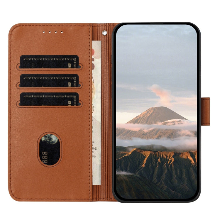 For Tecno Spark Go 2024 Triangle Pattern Buckle Clasp Leather Phone Case(Brown) - Tecno Cases by PMC Jewellery | Online Shopping South Africa | PMC Jewellery | Buy Now Pay Later Mobicred