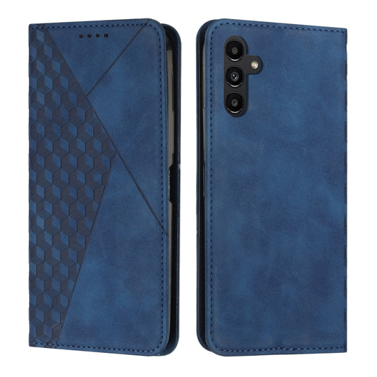 For Samsung Galaxy S25+ / S24+ 5G Diamond Splicing Skin Feel Magnetic Leather Phone Case(Blue) - Galaxy S25 5G Cases by PMC Jewellery | Online Shopping South Africa | PMC Jewellery | Buy Now Pay Later Mobicred